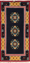 Тибетский ковер (90 х 182 см, овечья шерсть).