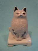 Керамическая подставка для благовоний Кошка. 