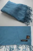 Кашемир-пашмина (голубая, 71 x 215 см).