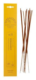 Благовоние на бамбуковой основе HERB & EARTH Бергамот, 20 палочек по 18 см.