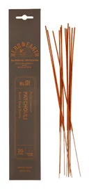 Благовоние на бамбуковой основе HERB & EARTH Пачули, 20 палочек по 18 см.