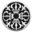 Нашивка "Двойная Ваджра", 9 см.