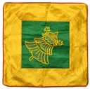 Наволочка с символом Знамени победы, 41 x 41 см, песочно-зеленая. 