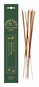 Благовоние на бамбуковой основе HERB & EARTH Матча, 20 палочек по 18 см.
