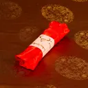 Хадак хлопковый красный с Восемью Драгоценными Символами (60 x 300 см). 