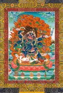 Постер Дхармапала Синий Махакала, 33 х 49 см.