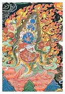 Открытка Рахула на черном фоне (7 x 10 см).