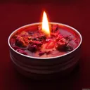 Любовная свеча с травами и камнями. 