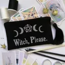 Мешочек для таро "Witch, Please", белая. 