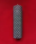 Черная свеча из вощины, 13 см. 