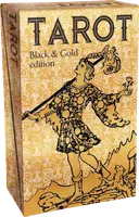 Подарочный набор. Таро Уэйта ЧЕРНОЕ НА ЗОЛОТЕ на английском языке (SP10EX). Black & Gold Tarot. 