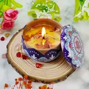 Арома свеча соевая с сухоцветами ВАНИЛЬ, 79 г.