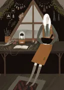 Открытка Зелье, 10,4 х 14,8 см.