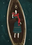 Открытка Лодка, 10,4 х 14,8 см. 