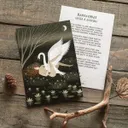 Поэтический мини-постер Влюбленная (Леда и лебедь), A5, 14,8 х 21 см. 