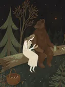 Открытка Друг-медведь, 10,4 х 14,8 см. 