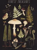Открытка Лесные сокровища (темная), 10,4 х 14,8 см. 