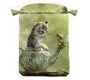 Мешочек для карт "Фэнтезийные кошки. Fantasy cats". 
