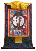 Тханка Авалокитешвара Тысячерукий (печатная).