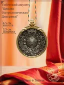 Тибетский амулет "Ципахо (Астрологическая Диаграмма)", 45 х 35 мм, цвет 2. 